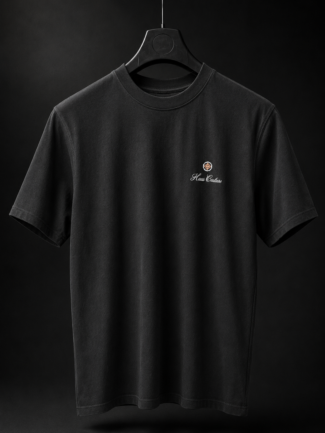 Haus Couture Poster Tee in Black, front view
